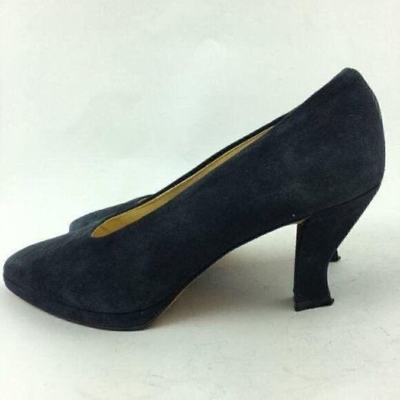 Vtg Tiziano Ross Heels Sz 8.5 Suede Made In Italy - Picture 4 of 9